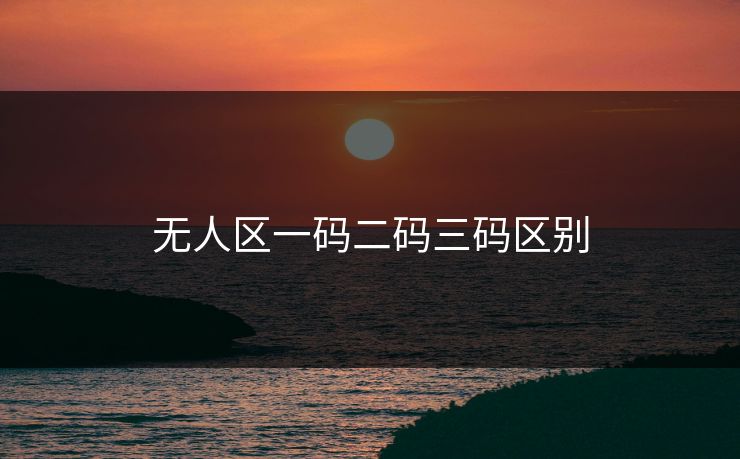 无人区一码二码三码区别