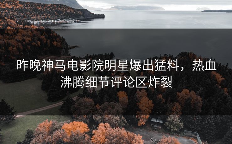 昨晚神马电影院明星爆出猛料，热血沸腾细节评论区炸裂