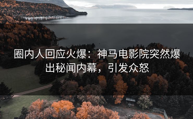 圈内人回应火爆：神马电影院突然爆出秘闻内幕，引发众怒